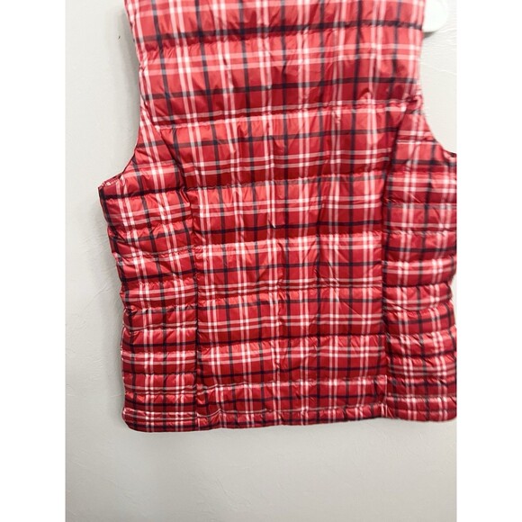 Lands' End Women's Down Puffer Vest 600 Fill Power Large Tall LT Red Top NEW 632 - Picture 6 of 7